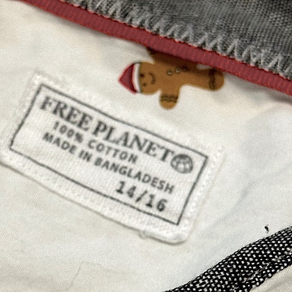 Free Planet Christmas holiday shirt - boys 14/16 - kids Santa outfit Xmas party - Picture 5 of 8